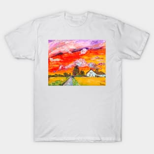 Sunset Over The Village T-Shirt